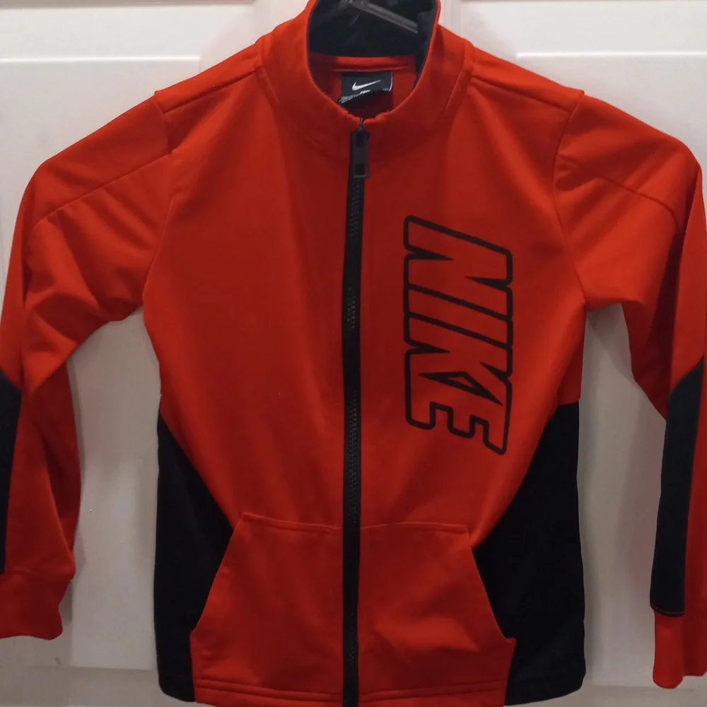 Nike Red & Black Zipper Front Jacket Size 5 Childs